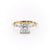 Princess Cut Lab Diamond Engagement Ring With Hidden Halo