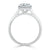 Princess Cut Lab Diamond Halo Engagement Ring