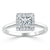 Princess Cut Lab Diamond Halo Engagement Ring