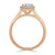 Princess Cut Lab Diamond Halo Engagement Ring