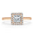 Princess Cut Lab Diamond Halo Engagement Ring