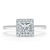 Princess Cut Lab Diamond Halo Engagement Ring