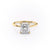 Princess Cut Lab Diamond, Plain Band & Hidden Halo