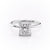 Princess Cut Lab Diamond, Plain Band & Hidden Halo