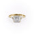 Princess Cut Lab Diamond Shoulder Set Ring Vintage Design