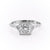 Princess Cut Lab Diamond Shoulder Set Ring Vintage Design