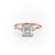 Princess Cut Lab Diamond Shoulder Set Ring With Hidden Halo