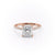 Princess Cut Lab Diamond Shoulder Set Ring With Hidden Halo