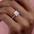Princess Cut Lab Diamond Shoulder Set Ring With Hidden Halo