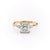 Princess Cut Lab Diamond Shoulder Set Ring With Hidden Halo