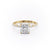 Princess Cut Lab Diamond Shoulder Set Ring With Hidden Halo
