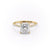 Princess Cut Lab Diamond Shoulder Set Ring With Hidden Halo