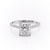 Princess Cut Lab Diamond Shoulder Set Ring With Hidden Halo