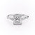 Princess Cut Lab Diamond Shoulder Set Ring With Hidden Halo