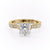 Princess Cut Lab Diamond Stone Set Shoulders With Milgrain Edge