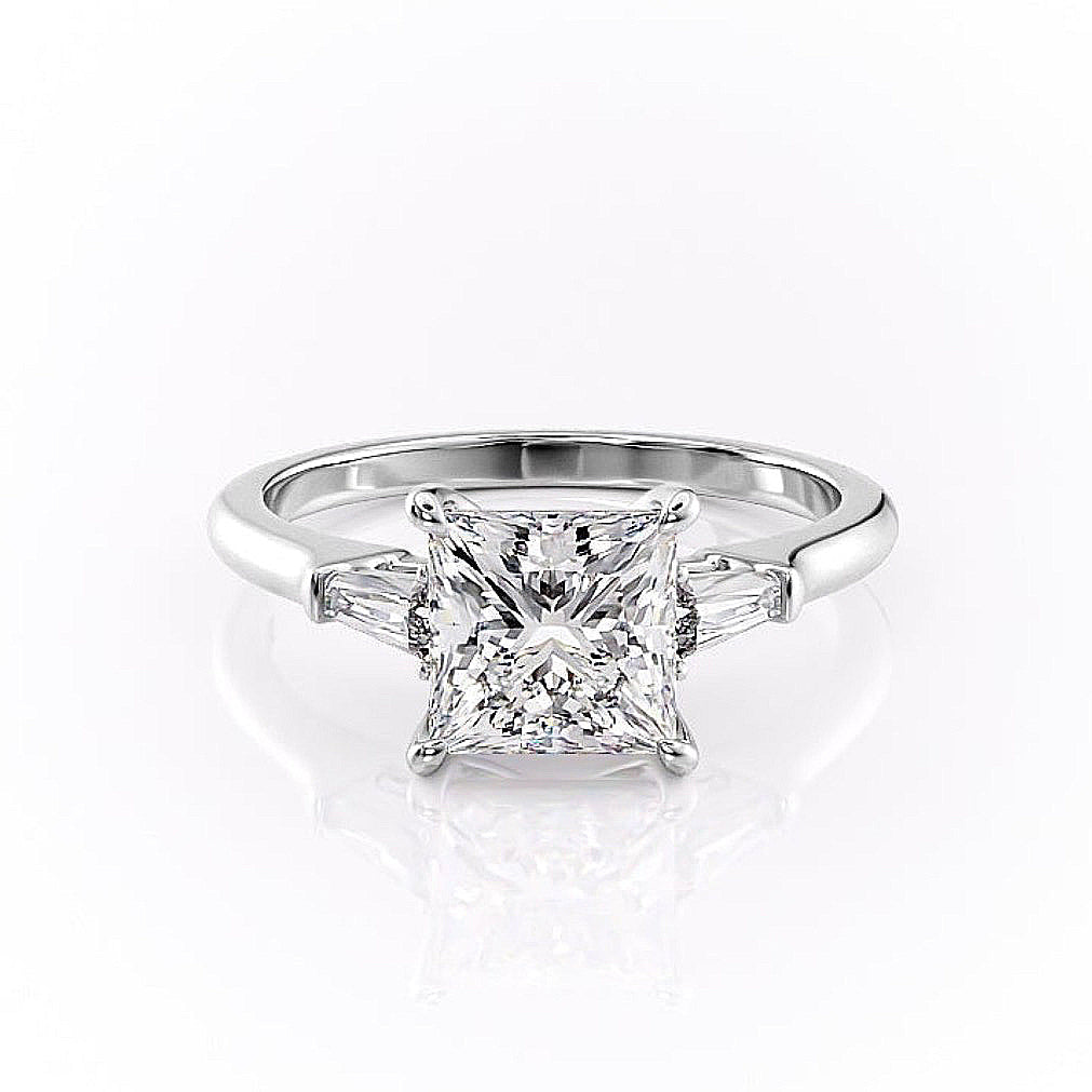 Princess Cut Lab Diamond, Traditional Classic Design