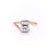 Princess Cut Lab Diamond Twist Ring