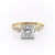 Princess Cut Lab Diamond With Hidden Halo And Side Stones