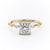 Princess Cut Lab Diamond With Stone Set Shoulders