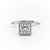 Princess Cut Rubover Lab Diamond With Hidden Halo