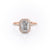 Radiant Cut Lab Diamond Engagement Ring, Classic Halo