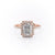 Radiant Cut Lab Diamond Engagement Ring, Classic Halo