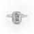 Radiant Cut Lab Diamond Engagement Ring, Classic Halo