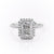 Radiant Cut Lab Diamond Engagement Ring, Classic Halo