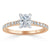 Radiant Cut Lab Diamond Engagement Ring, Classic Style