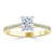 Radiant Cut Lab Diamond Engagement Ring, Classic Style