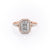 Radiant Cut Lab Diamond Engagement Ring, Split Shank