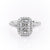 Radiant Cut Lab Diamond Engagement Ring, Split Shank