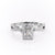 Radiant Cut Lab Diamond Engagement Ring, Twisted Stone Set Shoulders
