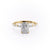 Radiant Cut Lab Diamond Engagement Ring With Hidden Halo