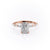 Radiant Cut Lab Diamond Engagement Ring With Hidden Halo