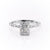 Radiant Cut Lab Diamond Engagement Ring With Hidden Halo