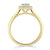 Radiant Cut Lab Diamond Halo Engagement Ring