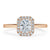 Radiant Cut Lab Diamond Halo Engagement Ring