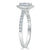 Radiant Cut Lab Diamond Halo Engagement Ring, Classic Style
