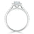 Radiant Cut Lab Diamond Halo Engagement Ring, Classic Style