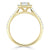 Radiant Cut Lab Diamond Halo Engagement Ring, Classic Style