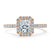 Radiant Cut Lab Diamond Halo Engagement Ring, Classic Style