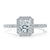 Radiant Cut Lab Diamond Halo Engagement Ring, Classic Style