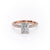 Radiant Cut Lab Diamond Pavé Set Shoulders With Hidden Halo