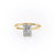 Radiant Cut Lab Diamond Ring With Hidden Halo