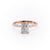 Radiant Cut Lab Diamond Shoulder Set Ring With Hidden Halo