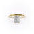 Radiant Cut Lab Diamond Shoulder Set Ring With Hidden Halo