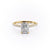 Radiant Cut Lab Diamond Shoulder Set Ring With Hidden Halo