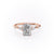 Radiant Cut Lab Diamond Shoulder Set Ring With Hidden Halo