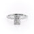 Radiant Cut Lab Diamond Shoulder Set Ring With Hidden Halo
